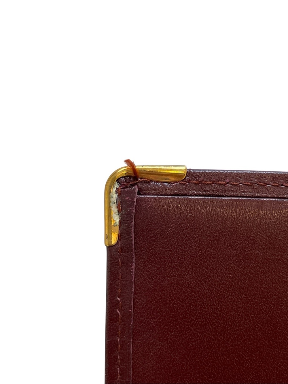 Vintage Must de Cartier Bordeaux Leather Long Bitold Wallet - Double C Logo - Picture 5 of 10